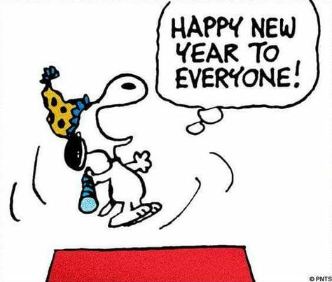 Happy New Year(ˆ◡ˆ) Snoopy Happy New Year, Snoopy New Year, Snoopy Dance, Happy New Year 2014, Happy New Year 2015, Snoopy Comics, Peanuts Comic Strip, Peanuts Cartoon, Snoopy Quotes