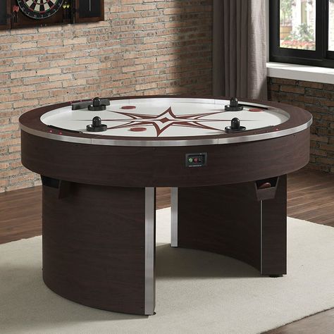 Four-Player Air Hockey Table Doubles Our Favorite Game's Good Times, Fast Action  #fun #hockey #sports The Orbit Eliminator Four-Player Air Hockey Table from American Heritage Billiards makes a persuasive argument for one of our longest-held beliefs abo... Air Hockey Tables, Hockey Table, Study Hall, Air Hockey Table, Basement Room, Arcade Game Machines, Man Pad, Air Hockey, Hockey Game