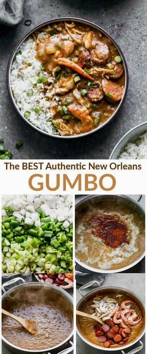 Dive into the heart of Creole cooking with this homemade New Orleans gumbo recipe. Crafted from scratch, this dish brings together a medley of fresh ingredients and spices to create a rich, savory delight that's perfect for any occasion. Whether you're hosting a dinner party or craving a comforting meal, this gumbo promises to transport your taste buds straight to the vibrant streets of New Orleans. Embrace the art of slow cooking and let the flavors meld into a symphony of taste that captures the essence of Southern hospitality. Justin Wilson Recipes Gumbo, Favorite Gumbo Recipe, Southern Chicken And Sausage Gumbo, Chicken And Sausage Gumbo Easy, Easy Gumbo Recipe With Okra, Gumbo And Rice, Cajun Recipes Louisiana Authentic Gumbo, Gumbo Recipe Chicken Sausage Shrimp, New Orleans Gumbo Recipe Authentic