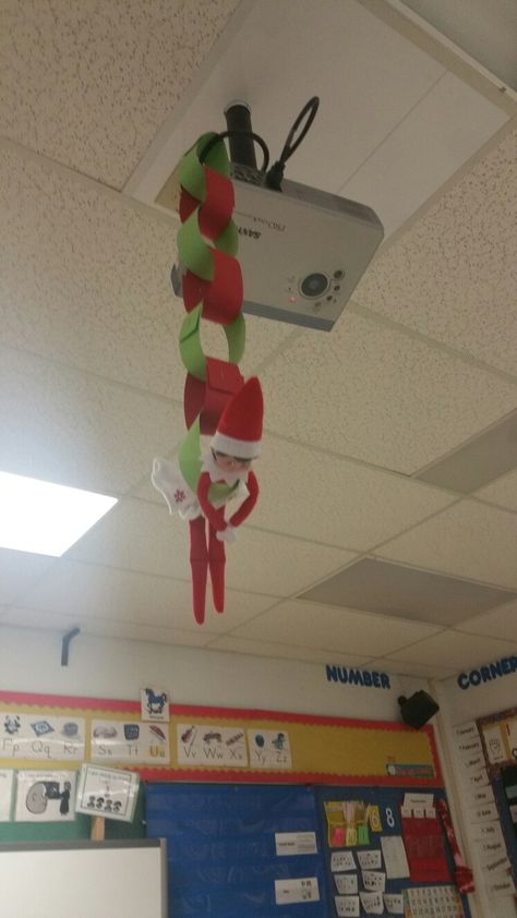 Elf Decorations Christmas Classroom, Elf On The Shelf Classroom Entrance, Elf On Shelf Arrival Ideas Classroom, Elf Arrival Classroom, Elf On The Shelf Bulletin Board, Elf On The Shelf Classroom Ideas Funny, Elf On Shelf Classroom Ideas Teachers, Elf On The Shelf Classroom Door, Elf On The Shelf Classroom Ideas Pre K