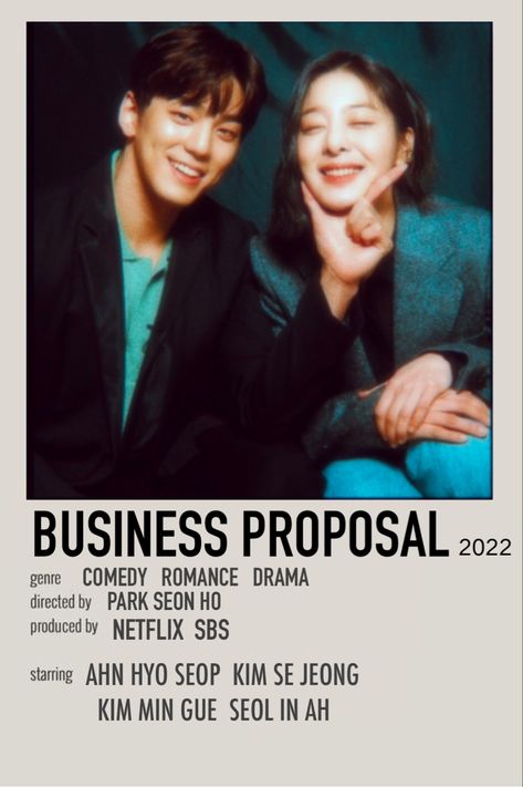 #kdramas #kdramalovers #businessproposal #kimmingyu #seolinah #netflixdramas Poster Polaroid Kdrama, Business Proposal Minimalist Poster, Korean Series Poster, Korean Drama Minimalist Poster, Kpop Song Minimalist Poster, Netflix List, Netflix Dramas, Korean Drama Series, Drama Tv Shows