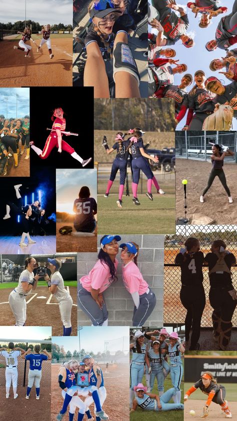 #softballlife #softball Softball Girl Aesthetic, Softball Fits, Softball Aesthetic, Softball Cheer, Softball Funny, Cute Sporty Hairstyles, Softball Gear, Softball Stuff, Softball Outfits