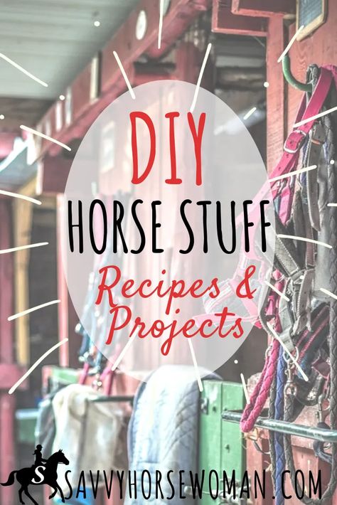 DIY Horse Stuff - Easy Recipes and Projects - Savvy Horsewoman Diy Horse Stuff, Horse Tack Diy, Diy Horse Barn, Horse Information, Diy Horse, Horse Care Tips, Horse Riding Tips, Horse Camp, Horse Treats