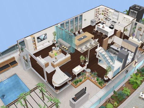 Sims Freeplay Apartment Ideas, Sims Design, Casas The Sims Freeplay, The Sims Freeplay, Sims Freeplay Houses, Sims Free Play, Sims Ideas, Sims House Design, Sims Freeplay