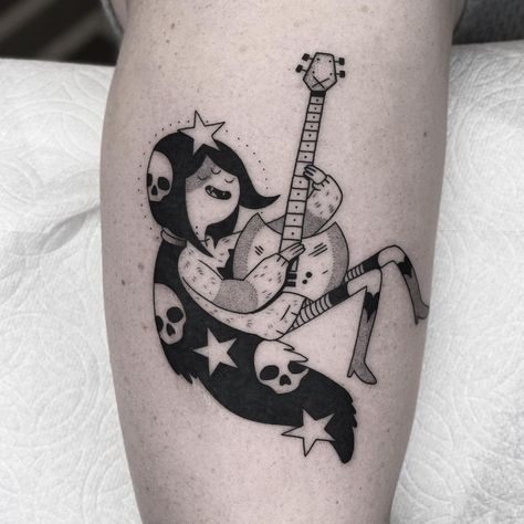 Adventure Time Tattoo, Queen Tattoo, Spooky Tattoos, Cute Little Tattoos, Funny Tattoos, Cartoon Tattoos, Time Tattoos, Dream Tattoos, Black Ink Tattoos