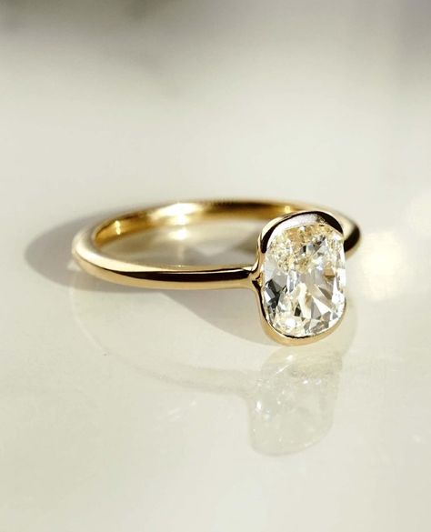 Yellow stone engagement ring