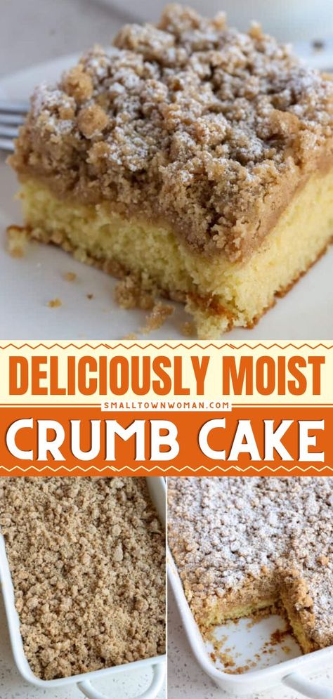 Crumb Cake, old fashioned crumb cake recipe, crumb cake recipe New York Crumb Cake Recipe, Crumb Cake Topping, Cinnamon Crumb Cake, Crumb Cake Muffins, Homemade Coffee Cake, Crumb Coffee Cakes, Breakfast Coffee Cake, Coffee Cake Recipes Easy, Crumb Cake Recipe