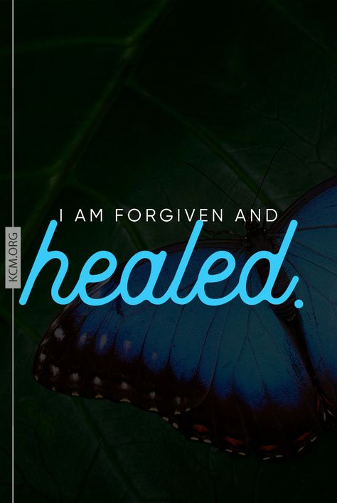 I am forgiven and healed. I Am Forgiven, Comfort Words, Inspirational Qoutes, Divine Healing, Healing Scriptures, Answered Prayers, Scripture Print, Faith Prayer, Prayer Warrior