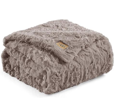 UGG 10484 Adalee Soft Faux Fur Reversible Accent Oversized Throw Blanket Fluffy Fuzzy Luxury Cozy Hotel Style Luxurious Soft Boho Home Decor Blankets for Bed and Living Room, 70 x 50-Inch, Oyster Cozy Hotel, Oversized Throw Blanket, Faux Fur Throw Blanket, Comfy Blankets, Fur Throw Blanket, Fur Throw, Boho Home Decor, Hotel Style, Luxury Blanket