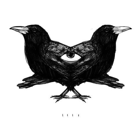 This makes me think of the three eyed raven. I seriously want this ... Three Eyed Raven, Raven Images, Crows Drawing, Modern Home Office Furniture, Crow Tattoo, 4 Tattoo, Raven Tattoo, Raven Art, Crows Ravens