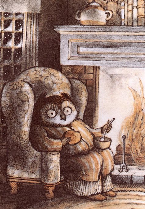 Owl at Home (1975) is a children's picture book by Arnold Lobel an author and illustrator. Owl At Home, Arnold Lobel, Illustration Vintage, Art Et Illustration, Children's Picture Books, Owl Art, Childrens Illustrations, Children's Book Illustration, A Fire