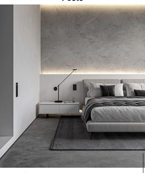 Dark Grey Ceiling, Minimal Bedroom Interior, Hype Beast Bedroom, Minimal Bedroom Design, Man Bedroom, Modern Home Decor Ideas, Monochrome Bedroom, Black Bedroom Design, Hype Beast