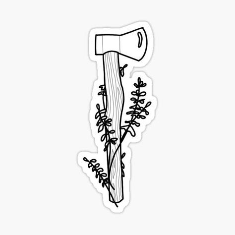 Lavender Hatchet Tattoo, Hatchet Lavender Tattoo, I Buried A Hatchet It's Coming Up Lavender Tattoo, Buried A Hatchet Its Coming Up Lavender Tattoo, Buried A Hatchet Its Coming Up Lavender, Lavender Menace Tattoo, Phoebe Bridgers Drawing, Hatchet Tattoo, Phoebe Bridgers Sticker