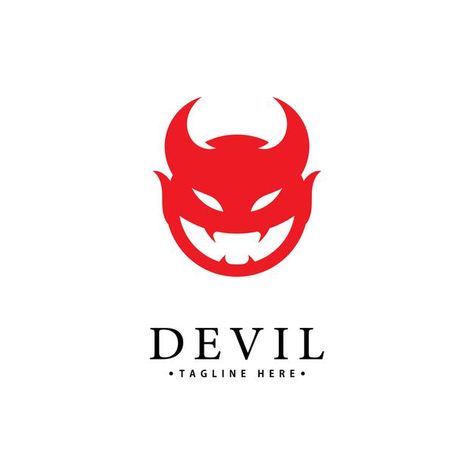 Demon Logo Design, Devil Logo Design, Demon Logo, Devil Logo, Dk Logo, Devil Art, Sketchy Tattoo, Icon Template, Ink Doodles