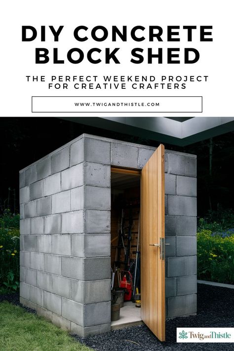 Concrete Block, Block Shed, Shed Block Shed Ideas, Shed Foundation Ideas, Concrete Blocks Diy, Concrete Sheds, Concrete Block Foundation, Block Foundation, Concrete Backyard, Cinder Block Walls, Craft Shed