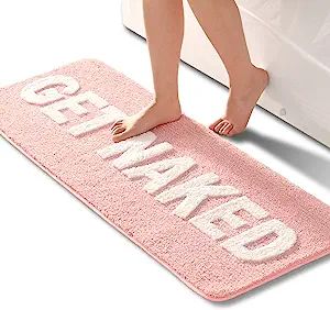 White Bathroom Rugs, Pink And White Bathroom, Pink Bath Rug, Pink Bathroom Rugs, White Bathroom Rug, Funny Bath Mat, Pink Bath Mat, Pink Bathroom Decor