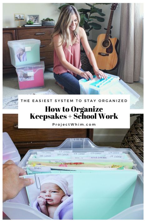 School Project Storage Ideas, Child Artwork Storage, Kids School Keepsake Storage, Storing School Work, Kids Work Storage, School Storage Organization, School Work Storage Ideas, Kids School Memory Storage, Keepsake Storage Ideas How To Organize