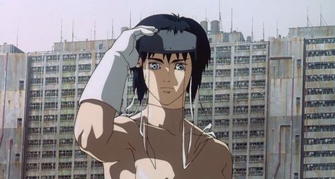 90s action anime of the night: Ghost in a Shell Mamoru Oshii, Anime Ghost, Masamune Shirow, Fan Art Anime, Motoko Kusanagi, Arte Cyberpunk, Ghost In The Shell, Old Anime, 90s Anime