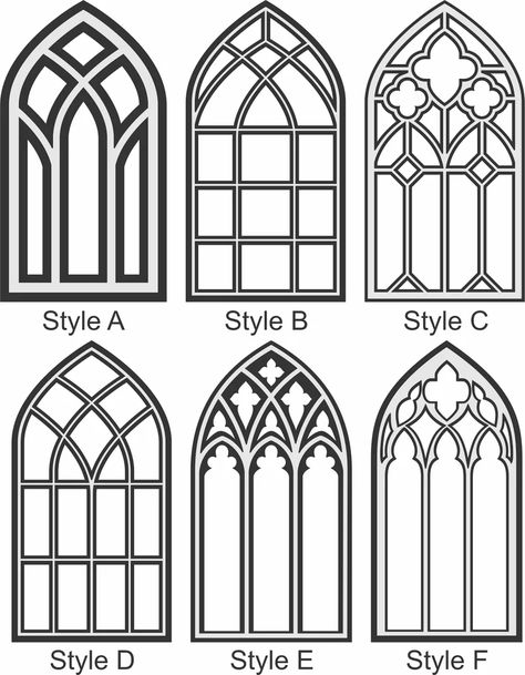 Cathedral Windows Church Windows 30 Inch Vintage-look Wood - Etsy Cathedral Windows In Home, Gothic Architecture Pattern, Gothic Window Pattern, Victorian Window Drawing, Gothic Arched Windows, Cathedral Glass Windows, Faux Gothic Windows, Diy Gothic Window Frame, Gothic Window Template