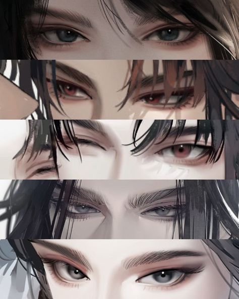 Digital Painting Tips, 얼굴 드로잉, Eye Drawing Tutorials, Eyes Artwork, 얼굴 그리기, Gambar Figur, Dark Art Illustrations, Lukisan Cat Air, Arte Inspo