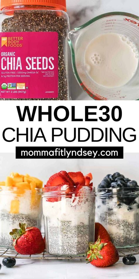 Protein Packed Chia Pudding, Whole30 Chia Seed Pudding, Whole30 Chia Pudding, Chia Seed Pudding Whole 30, Whole 30 Chia Pudding, Single Serve Chia Pudding, Whole 30 Chia Seed Pudding, Chia Pudding Almond Milk, Chia Pudding Coconut Milk