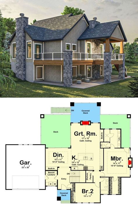 Lake House Plans Two Story, Craftsman Lake House Plans, Small Lake House Plans Open Floor, Two Story Lake House, Lake House Floor Plan, Lake House Plans Open Floor, Lake House Floor Plans, Small Lake House Plans, Lakehouse Floor Plans