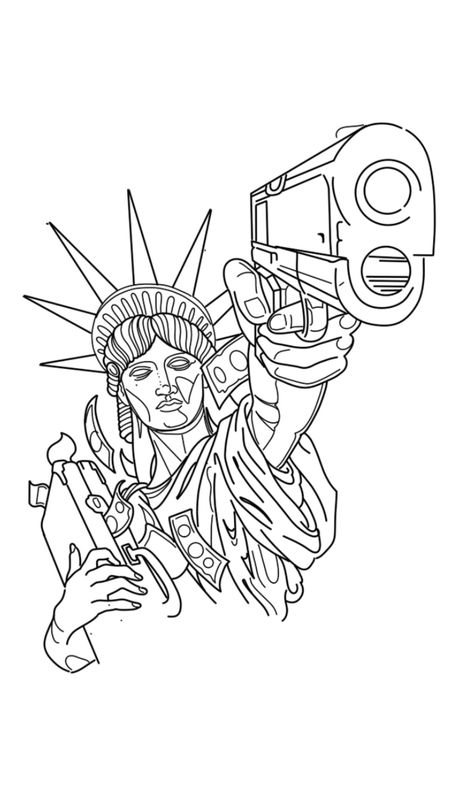 Las Vegas Tattoo Stencil, Statue Of Liberty Coloring Page, Tattoo Ideas Stencil Free Printable, Tattoo Sleeves Ideas, Arm Tattoos Drawing, Graffiti Alphabet Styles, Lion Tattoo Sleeves, Beginner Tattoos, Gangsta Tattoos