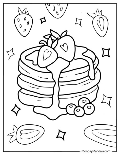 Delightful Pancake Coloring Pages for. #Cartoon_Pancakes #Pancake_Cat #Candy_Coloring_Pages #Cat_Drooling Basic Coloring Pages, Downloadable Coloring Pages Free, Cute Coloring Pages Printable, Cute Coloring Pages Easy, Free Coloring Pages Printables For Kids, Color Pages Free Printable, Sweets Coloring Pages, Big Coloring Pages, Drawing Pages For Kids