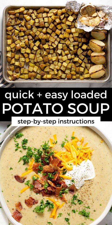 Roasted Potatoes Soup, Yukon Gold Potato Soup Recipe, Leftover Baked Potato Soup, Leftover Roasted Potatoes Recipes, Recipes With Yukon Gold Potatoes, Roasted Potato Soup, Roasted Potato Soup Recipe, Yukon Gold Potatoes Recipes, Yukon Gold Potato Soup