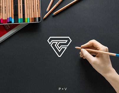 Vp Logo, Pv Logo, Logo Typo, Pro Logo, Graphic Design Architecture, Monogram Logo Design, Monogram Logo, Logo Maker, Design Architecture