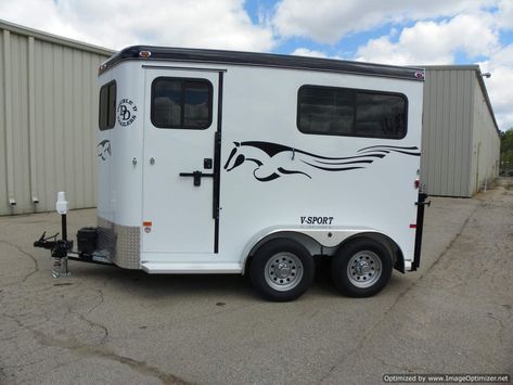 Bumper Pull Horse Trailers 2 Horse Trailer, Homemade Grill, Horse Trailers For Sale, Livestock Trailers, Three Horses, Riding School, Horse Trailers, Horse Trailer, Horse Life