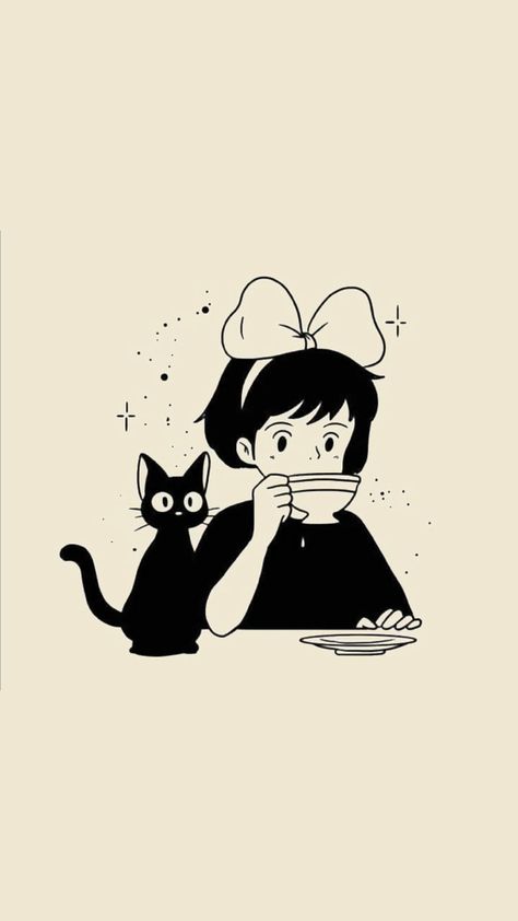 Cute Ghibli Wallpaper, Cute Ghibli, Ghibli Wallpaper, Studio Ghibli Background, Kitten Wallpaper, Easy Hacks, Cocoppa Wallpaper, Ghibli Artwork, Studio Ghibli Art