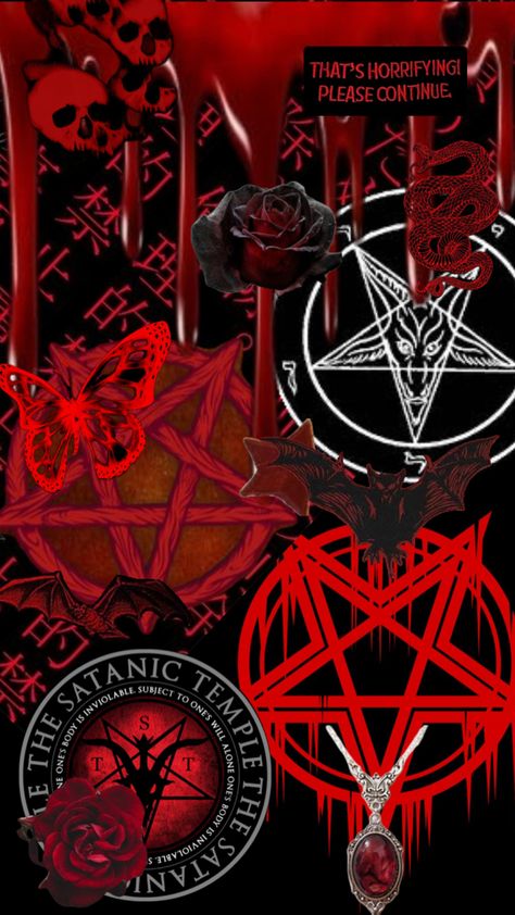 Satanic Wallpaper, Spiritual Satanism, Demon Core, Colorful Skull Art, Red And Black Wallpaper, Halloween Wallpaper Backgrounds, Heavy Metal Art, Goth Wallpaper, Classic Rock And Roll