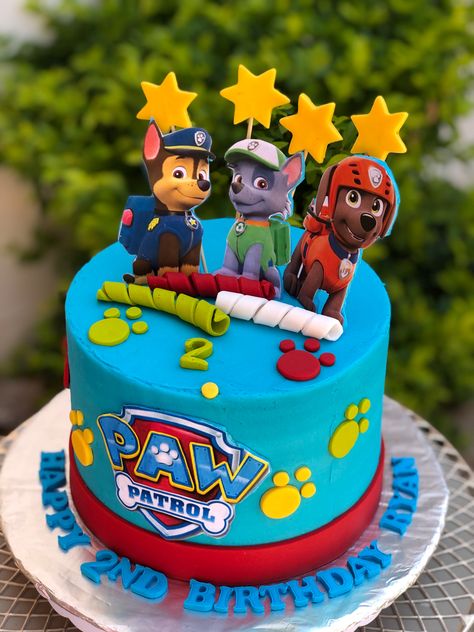 Paw Patrol Cake One Tier, Pes Patrol Cake, Cake Pes Patrul, Paw Patrol Themed Cake, Paw Patrol Mini Cake, Paw Patrol Cream Cake, Small Paw Patrol Cake, Paw Patrol Birthday Cake Ideas, Tort Paw Patrol