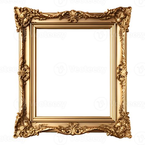 AI generated Antique Gold Picture Frame Isolated on Transparent Background Royalty Frame, Gold Picture Frame, Birthday Flyer, Gold Picture Frames, Heart Tree, Cityscape Photos, Logo Banners, Frame Art, Heart With Arrow