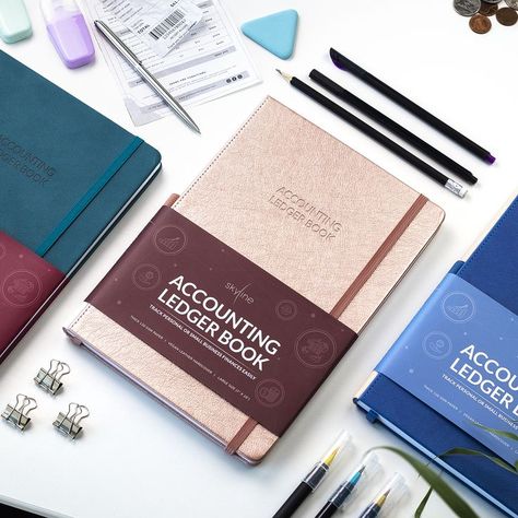 With Skyline, you need just one book to keep all your finances organized. Accounting Ledger, Log Journal, Rose Gold Office, Business Bookkeeping, Accounting Books, Small Business Bookkeeping, Small Business Finance, Finance Organization, Business Finance