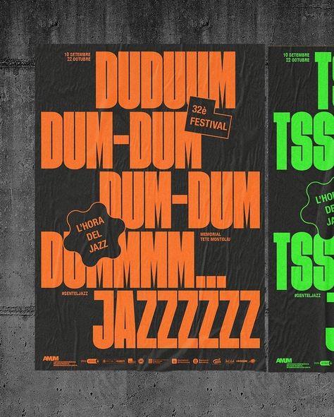 TYPE01 on Instagram: “Art direction and design for L’hora de jazz festival by @bakoom_studio 😄⁠ ⁠ Organised by @amjmcat⁠ ⁠ #type01 #visualidentity…” Jazz Graphic Design, Concert Branding, Ig Design, Font Shop, Jazz Poster, Music Festival Poster, Studio Organization, Swiss Design, Visual Identity Design