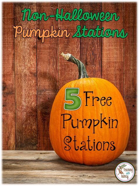 Pumpkins Coloring Pages, Learning Centers Kindergarten, Halloween Stations, Pumpkin Facts, Pumpkin Learning, Pumpkins Kindergarten, Halloween Centers, Five Little Pumpkins, Halloween Lesson