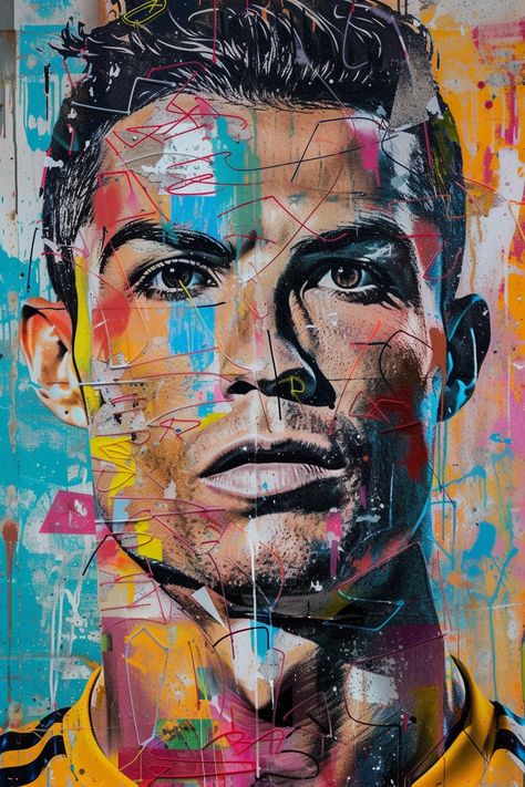 Cristiano Ronaldo Painting, Cr7 Poster, Cristiano Ronaldo Art, Ronaldo Art, Football Paintings, Ronaldo Wallpaper, Dj Images Hd, Ronaldo Cristiano, Ronaldo Football