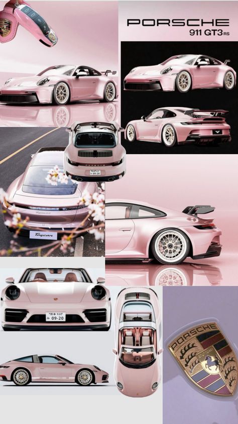 💗this car>>>>>> Porsche Gts, Planes Trains Automobiles, Nissan Gtr R34, Pink Convertible, Pretty Bike, Porsche Gt3, Pink Car, Pretty Cars, Pink Sports