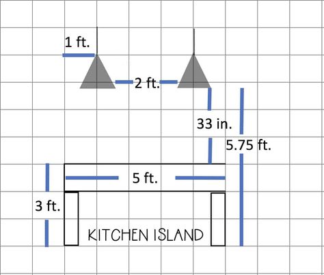 Comprehensive tutorial how high to hang kitchen island pendant lights off counter and floor. How to determine what size pendant light will look perfect over your kitchen island and how far apart to hang them. #kitchenpendantlighting #rightsizelight #howhightohanglights #choosingpendants #kitchenlighting #porchdaydreamer Island Pendant Spacing, Small Island Pendant Lights, What Size Pendants Over Island, Pendent Lighting Over Island, Lights Above Kitchen Island, Porch Daydreamer, Light Over Sink, Farmhouse Lights, L Shaped Island