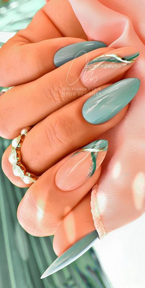 Gel Nail Art Designs, Fancy Nails Designs, Simple Gel Nails, Short Acrylic Nails Designs, Oval Nails, Elegant Nails, Floral Nails, Fancy Nails, Short Acrylic Nails