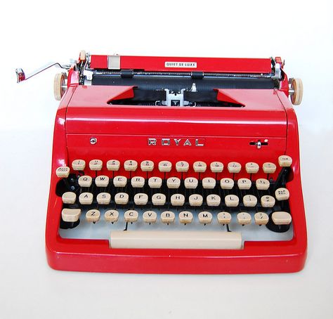 Red Typewriter, Royal Typewriter, Write Your Own Story, Dark N Stormy, Stormy Night, Haruki Murakami, Virginia Woolf, Vintage Typewriters, Agatha Christie