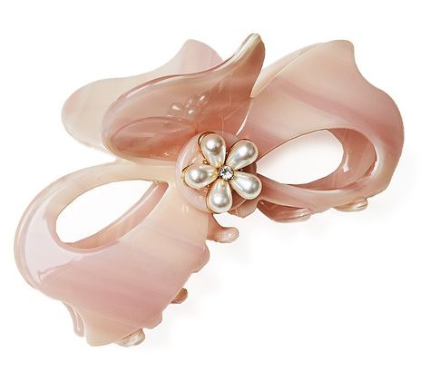 Put a bow on it. Elevate any outfit with this chic claw clip featuring a bow design accented with crystals and faux pearls. From Violet & Brooks. Claw Hair Clips, Hair Claw Clip, Fashion Hair Accessories, Bow Design, Bow Hair, Hair Claws & Clips, Claw Clip, Headband Hairstyles, Hair Claw