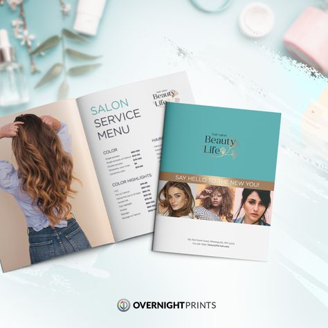 Salon Brochure Design, Spa Brochure, Spa Menu, Spa Business, Menu Book, Brochure Cover, Skin Clinic, Booklet Design, Salon Services