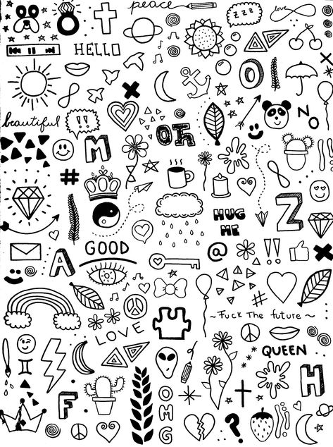 Tiny Cute Doodles, Mini Drawings Doodles Easy, Doodle For Beginners, Word Tattoo Ideas, Abstract Tattoo Ideas, Abstract Tattoos, Black And White Graffiti, Pen Doodles, Word Tattoo