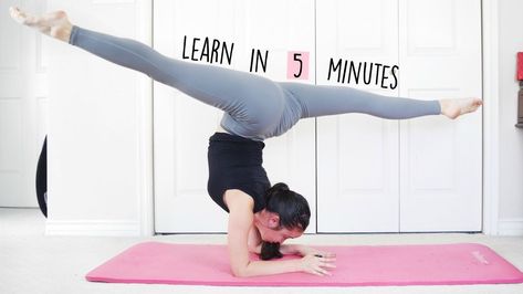 How to do an elbow stand in 5 minutes Yoga For Flexibility Beginners, Flexibility Beginners, Elbow Stand, Handstand Tutorial, Gymnastics Handstand, 1 Hour Workout, Handstand Training, Handstand Challenge, Gymnastics For Beginners