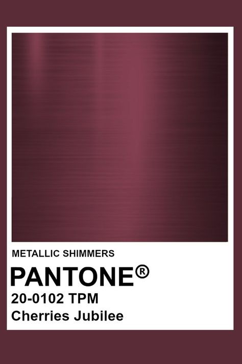 Metallic Pantone, Black Cherry Color, Pantone Red, Pantone Color Chart, Pantone Swatches, Pantone Colour Palettes, Cherries Jubilee, Color Collage, Brand Color Palette