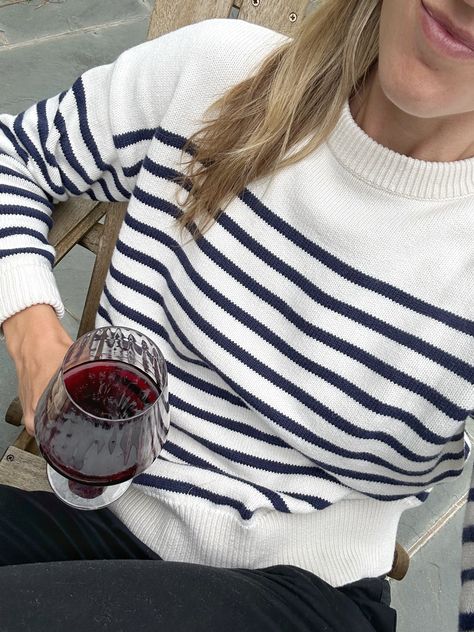 women's breton stripe knit sweater curated on LTK Breton Stripes Outfit, Breton Sweater, Stripe Knit Sweater, Breton Stripes, Classy Fits, Stripe Outfits, Nice Outfits, Striped Knit, Stripe Sweater