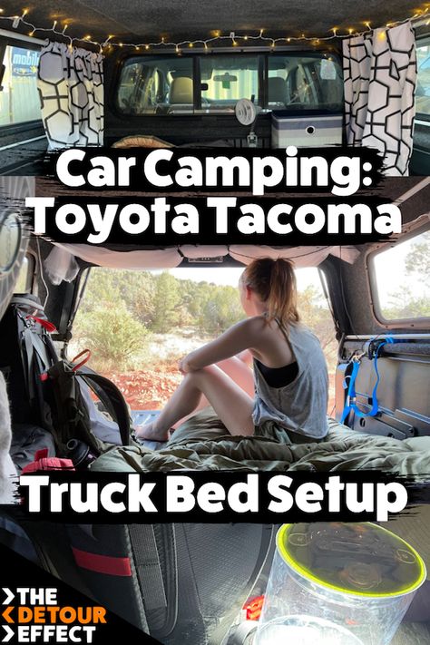 Toyota Tacoma Camper Shell, Tacoma Camping, Truck Topper Camping, Truck Cap Camping, Tacoma Camper Shell, Truck Cap Camper, Diy Truck Bedding, Truck Topper, Bed Setup